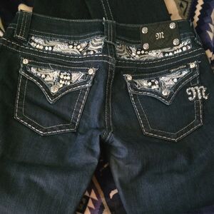 Miss Me Indigo Jeans with Metallic Details